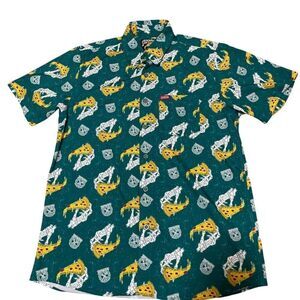 Dixxon Flannel Company Party Shirt The Slice Pizza Men's Sz Med